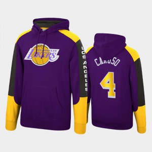 Men's Alex Caruso #4 Purple Los Angeles Lakers Fleece Hardwood Classics Fusion Hoodie 568919-265