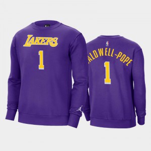 Mens Kentavious Caldwell-Pope #1 Statement Los Angeles Lakers Purple Jordan Brand Fleece Crew Sweatshirts 783005-483
