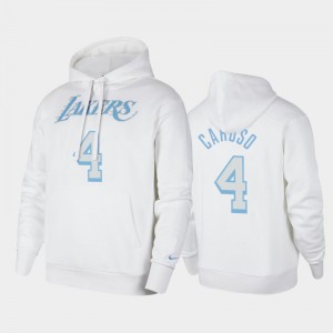 Mens Alex Caruso #4 City White 2020-21 Pullover Los Angeles Lakers Hoodie 867001-343