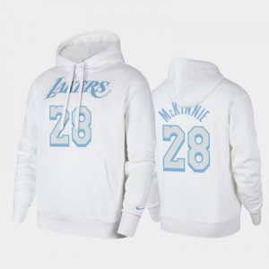 Men Alfonzo McKinnie #28 City 2020-21 Pullover Los Angeles Lakers White Hoodie 971606-322