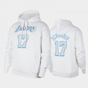Mens Dennis Schroder #17 City 2020-21 Pullover Los Angeles Lakers White Hoodies 967174-161