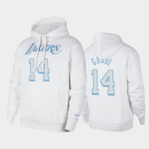 Men's Marc Gasol #14 Los Angeles Lakers City White 2020-21 Pullover Hoodies 932392-711