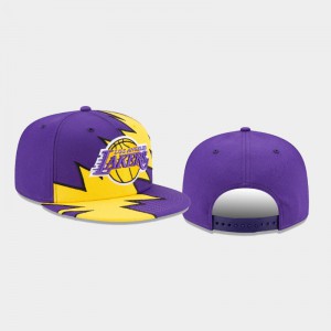 Men 9FIFTY Snapback Tear Los Angeles Lakers Purple Hat 453935-610