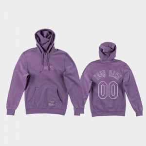 Men's #00 Los Angeles Lakers Purple Custom Washed Out Hoodie 353560-959