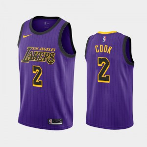 Men Quinn Cook #2 Los Angeles Lakers City Purple Jerseys 808685-479