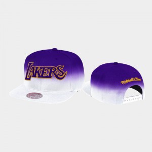 Mens Hardwood Classics Fade Snapback Los Angeles Lakers White Hats 740482-377