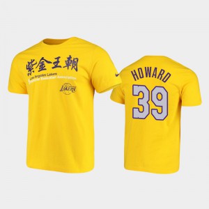 Men's Dwight Howard #39 Gold 2020 Chinese New Year Los Angeles Lakers T-Shirt 382372-716