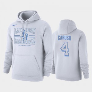 Men's Alex Caruso #4 Los Angeles Lakers White City 2021 Edition Story Club Hoodies 848337-756