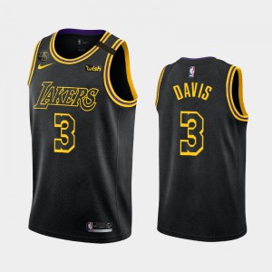 Men Anthony Davis Lakers Kobe Edition Black Los Angeles Lakers Men City Mamba Orlando Playoffs Jersey 496093-903