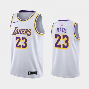 Men's Anthony Davis #23 Men 2021-22 Trade Numbers White Los Angeles Lakers Association Jersey 313272-668