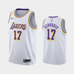 Men Dennis Schroder #17 Los Angeles Lakers White Association 2020-21 Jerseys 325706-142