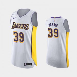 Mens Dwight Howard #39 Los Angeles Lakers Association Authentic White Jerseys 147226-496