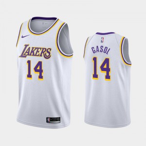 Men Marc Gasol #14 Los Angeles Lakers Association 2020-21 White Jersey 789504-888