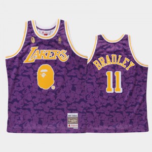 Men Avery Bradley #11 Classic Purple Los Angeles Lakers BAPE X Mitchell Jerseys 667840-597