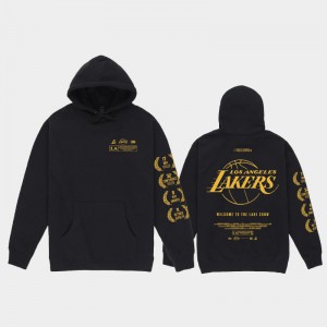 Mens NBA Remix Black Check The Credits Los Angeles Lakers Hoodies 632684-638