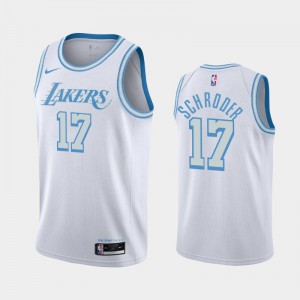 Mens Dennis Schroder #17 Los Angeles Lakers Silver City 2020-21 Jerseys 745794-500