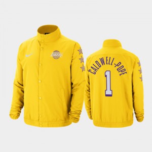 Mens Kentavious Caldwell-Pope #1 Gold Los Angeles Lakers 2019-20 DNA Full-Snap City Edition Jackets 733176-200