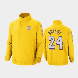 Men Kobe Bryant #24 Gold 2019-20 DNA Full-Snap City Edition Los Angeles Lakers Jackets 620327-898