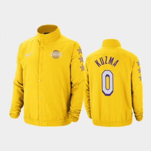 Men Kyle Kuzma #0 City Edition Gold Los Angeles Lakers 2019-20 DNA Full-Snap Jackets 111781-766