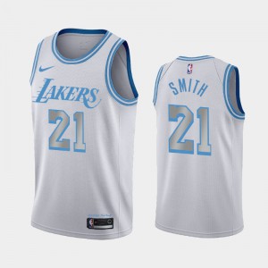 Men J.R. Smith #21 Silver City Los Angeles Lakers 2020-21 Jersey 729087-482