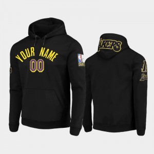 Men's #00 Black Pro Standard Custom Pullover Los Angeles Lakers Hoodies 600321-920