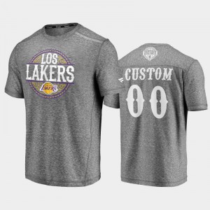 Men's Custom Noches Ene-Be-A Heathered Gray 2020 Latin Nights Los Angeles Lakers T-Shirt 211305-431