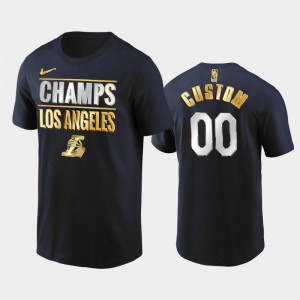 Mens #00 Custom 2020 Western Finals Champs Golden Limited Navy 2020 Conference Finals Los Angeles Lakers T-Shirt 121394-654
