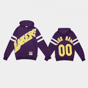 Men's #00 Big Face Purple Los Angeles Lakers Custom 2.0 Fleece Hoodies 579183-889