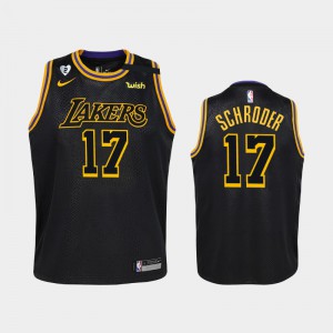Youth Dennis Schroder Honor Kobe and Gianna Los Angeles Lakers Black City Jersey 839024-941