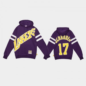 Mens Dennis Schroder #17 Purple Big Face 2.0 Fleece Los Angeles Lakers Hoodie 247044-702