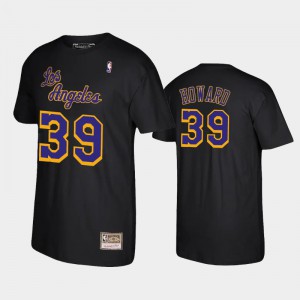 Men Dwight Howard #39 Black Los Angeles Lakers Hardwood Classics Reload T-Shirts 527933-841