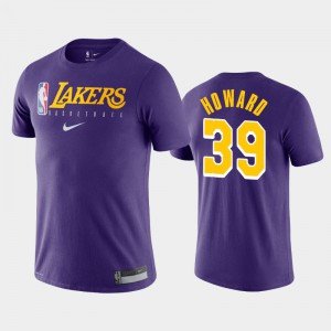 Mens Dwight Howard #39 Purple Essential Practice Performance Los Angeles Lakers T-Shirt 948776-135