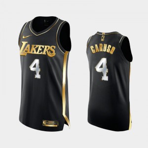 Men Alex Caruso #4 Golden Authentic Men Limited Edition Black Los Angeles Lakers Jerseys 471622-154
