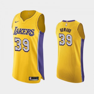 Mens Dwight Howard #39 Icon Yellow Los Angeles Lakers Authentic Jerseys 297082-878
