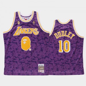 Men's Jared Dudley #10 Classic Purple Los Angeles Lakers BAPE X Mitchell Jersey 124761-415