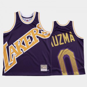 Mens Kyle Kuzma #0 HWC Los Angeles Lakers Big Face Purple Jerseys 447306-692