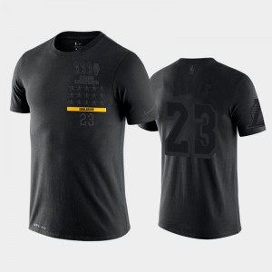 Mens LeBron James #23 Accolades Black MVP Los Angeles Lakers T-Shirt 635259-543