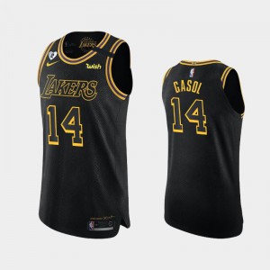 Mens Marc Gasol Honor Kobe and Gianna Authentic Black Los Angeles Lakers City Jersey 865455-877