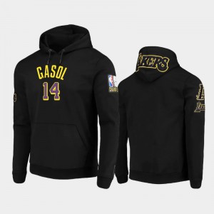Mens Marc Gasol #14 Los Angeles Lakers Pro Standard Black Pullover Hoodie 439156-644