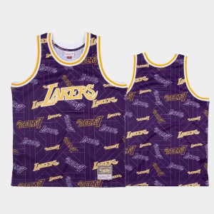 Men's Tear Up Pack Purple Los Angeles Lakers Hardwood Classics Jerseys 129212-684