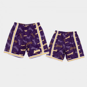 Men's Tear Up Pack Los Angeles Lakers Purple Hardwood Classics Basketball Shorts 516510-811