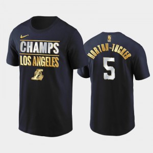 Men's Talen Horton-Tucker #5 Navy 2020 Western Finals Champs Golden Limited 2020 Conference Finals Los Angeles Lakers T-Shirts 976208-713