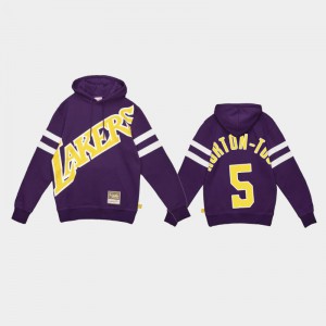 Men's Talen Horton-Tucker #5 Los Angeles Lakers 2.0 Fleece Purple Big Face Hoodies 636285-600