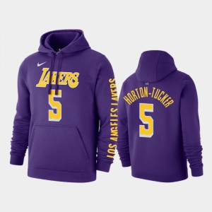 Mens Talen Horton-Tucker #5 Statement Los Angeles Lakers 2019-20 Pullover Purple Hoodie 167148-484