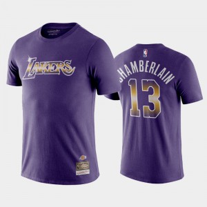 Men Wilt Chamberlain #13 Los Angeles Lakers Purple Airbrush T-Shirt 850377-602
