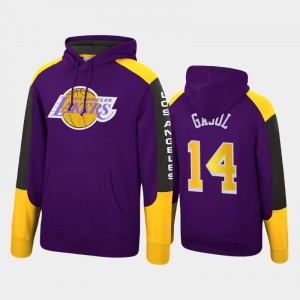 Men Marc Gasol #14 Los Angeles Lakers Fleece Hardwood Classics Purple Fusion Hoodies 268128-458