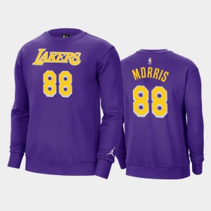 Mens Markieff Morris #88 Los Angeles Lakers Purple Statement Jordan Brand Fleece Crew Sweatshirt 345251-201