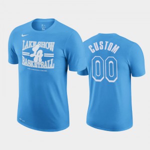 Mens #00 Men Custom 2020-21 Edition Story City Blue Los Angeles Lakers T-Shirts 223078-349