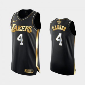 Men's Alex Caruso #4 Black 2020 NBA Finals Authentic Golden Limited Edition 2020 NBA Finals Bound Los Angeles Lakers Jersey 627584-901