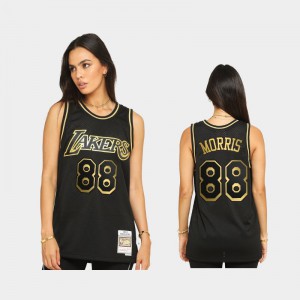 Men's Markieff Morris #88 Hardwood Classics Limited Allocation Black 2021 Golden Edition Los Angeles Lakers Jersey 977236-676